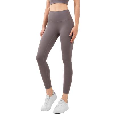 China Wholesale Breathable Nude High Waist Sports Tight Fitness Pants 2021 New No T Fishing Bare Hip Lulu Yoga Pants for sale