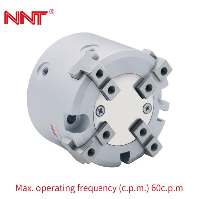 중국 0.1-0.6MPa 4 턱 압축 공기를 넣은 그리퍼, 압축 공기를 넣은 NNT 평행선 그리퍼 판매용