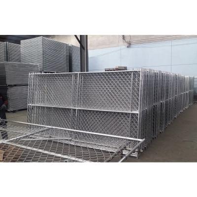 China Easily Assembled 2021 High Quality New Construction Temporary Chain Link Fence Panels 6ft*10ft USA Standard Temporary Fence Hot Sale for sale