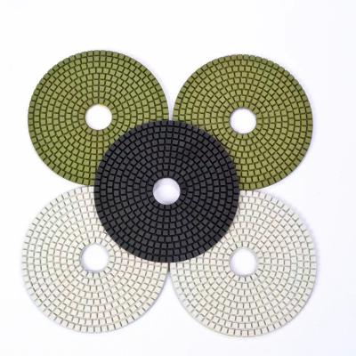 China Concrete 5 inch polishing abrasive white black buff Diamond Grinding Disk Metal Disc Resin Disc for Granite for sale