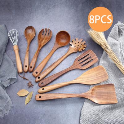 China Reusable Home Use Acacia Wood Utensilios Cookware Spurtles Set Biodegradable Eco-Friendly Sustainable for sale