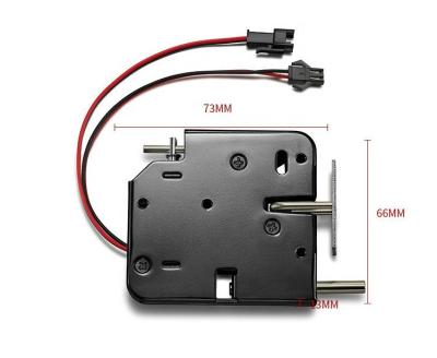 China Stronger Electric Solenoid Lock Locker 12VDC Locker Cabinet Push Rod Electronic Cabinet Lock for sale