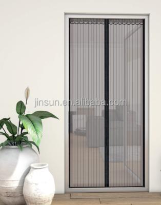 China 100% Polyester Mosquito Preventing Hands Free Magnetic Door Mesh, Magnetic Door Curtain for sale