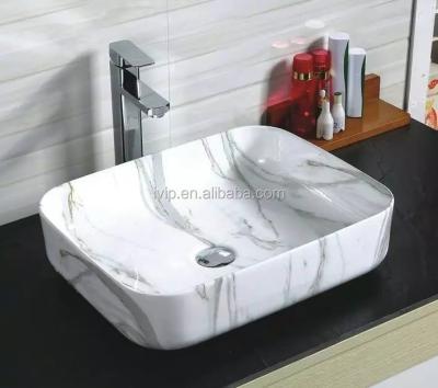 China Washroom Marble Film Bathroom Sink Water Transfer Washroom Sink for sale