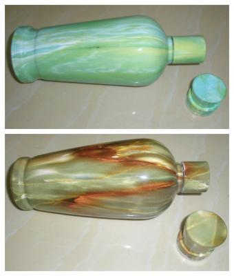 China Glass Bottle Hydrographics Marble Film Vase Perfume Bottle for sale