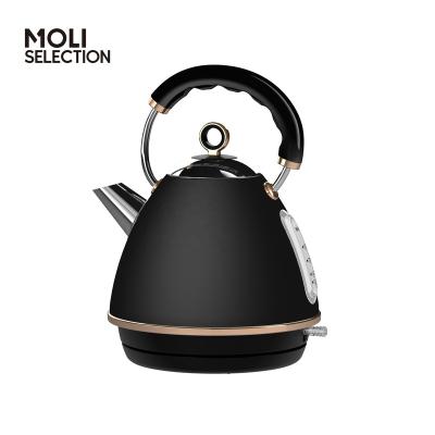 China 360 Degree Rotation Low Electronic Kettle Boil Dry Protection Stainless Steel Pyramid Electric Kettle 360 ​​Degree Rotation Low Cordless Kettle for sale