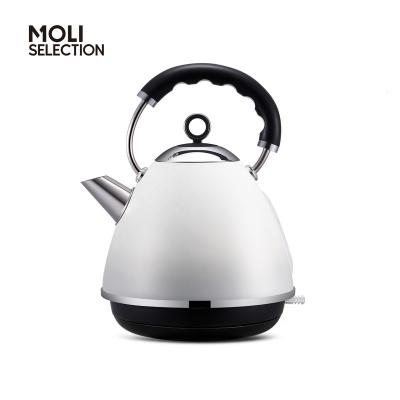 China 360 Degree Rotation Base Retro 360 Degree Rotation Base Cordless Electric Kettle Kettle Stainless Steel Pyramid Kettle for sale