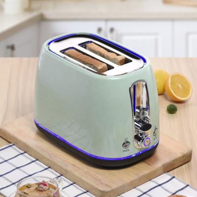 China Electric Toaster Household Electric Breakfast Toast 2-Slice Wide Slot Automatic Classic Toaster for sale