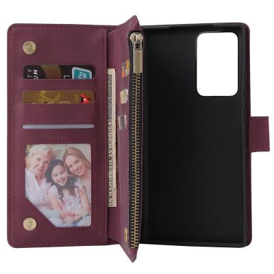 China Shockproof Flip Cover Wallet Leather Stand Case for Samsung Galaxy Note 20 Ultra for sale