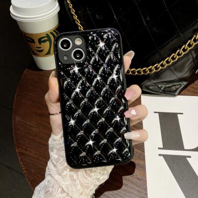 China Luxury Gold Plating Shockproof Diamond Bling Phone Case For Iphone 13 12 11Pro Max Mini for sale