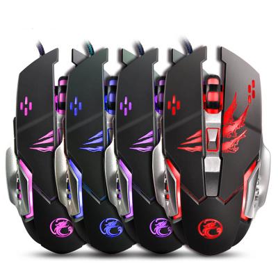 China comfortable & Durable 3200 DPI Silent Mice With LED Backlight 6 Button Computer Mouse Ergonomic USB Gamer Wired Gaming Mouse for sale