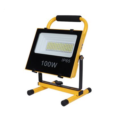 China Wholesale ABS Aluminum Ip65 100w 200w Rechargeable Outdoor Waterproof Led Flood Light for sale