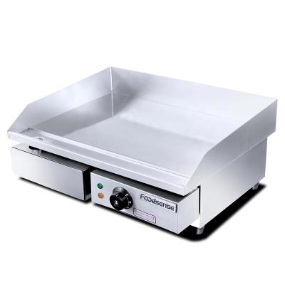 China Fast food kitchen equipment commercial restaurant electric griddle with flat plate 550*430*240mm for sale