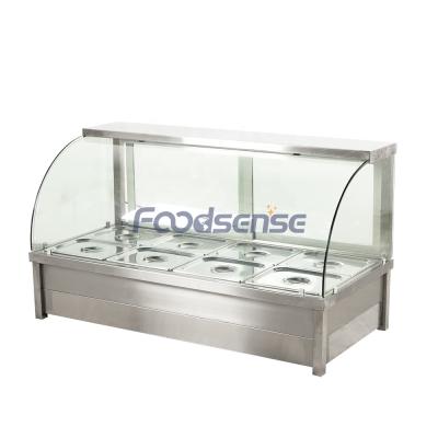 China Food Heating Countertop Commercial Stainless Food Warmer Display Cabinet and Display Pizza Warmer Set for sale