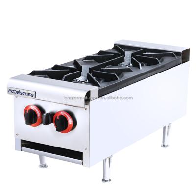 China Hot Sale Hotel Commercial Kitchen 2 Burner Free Standing Gas Stove for sale