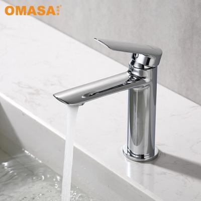 China THIRD STOMACH New Design Metered Deck Mounted Single Handle Brass Basin Faucet Mixer Taps for sale