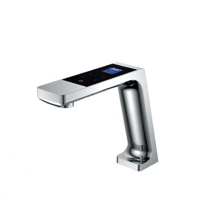 China New Touch Screen Electric Faucet Hot Cold Smart Faucets Thermostatic Faucet for sale