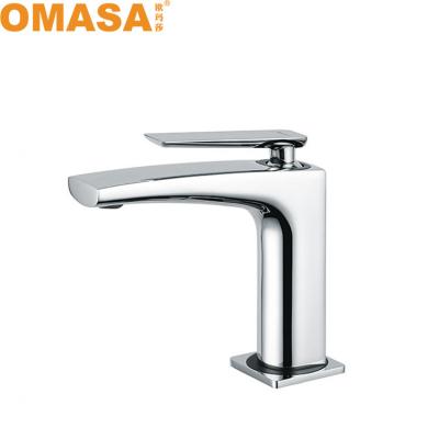 China High Quality Brass Metered Hot Chromed Mixer Taps Basin Mixer Cold Water Faucet Bathroom Sink Mixer for sale