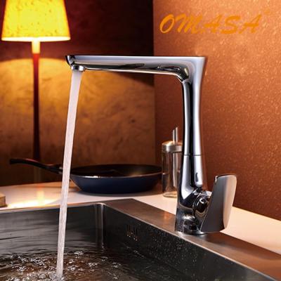 China Faucets Kitchenware Brass Thermostatic Faucet Deck Mounted Single Lever Kitchen Sink Water Tap Mixer for sale