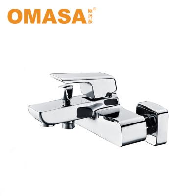 China Without Slide Bar Chrome Finish High Quality Copper Material Bath Shower Mixer for sale