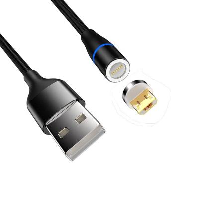 China MP3/MP4 Player USB Charging Data Cable 3A Micro Magnetic Nylon Braided Charging 360 Degree Fast Cable for sale