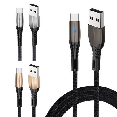 China Fast Charging 1M Zinc Alloy Seamless Braided TPU Usb Date Cable 2.4A Type C Fast Charger For Samsung S10Xiaomi Note 7 9 Redmi for sale