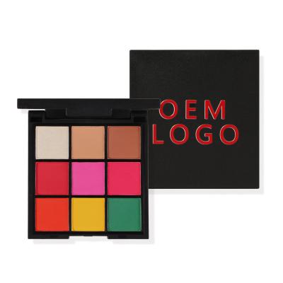 China Waterproof High Dye Custom Your Own Brand Makeup Eyeshadow Palette Moq 9 Low Colors Matte Eyeshadow Palette Private Label for sale