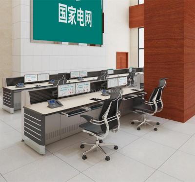 China Main frame are Frame.Countertop use density board and HPL control room console for broadcasting and steel video, control room furniture for sale