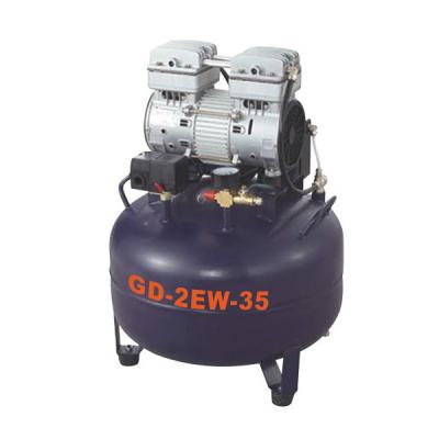 中国 GD-2EW-35 metal oil free dental air compressor 販売のため