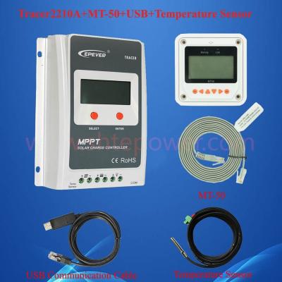 China mppt 12v 24v autowork solar system controller hot sale 20a solar tracker controller Tracer 2210A EPEVR brand for sale