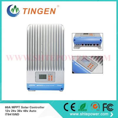 China Solar System Controller iTracer IT6415ND 60A MPPT Solar Charge Controller RS232 RS485 With Modbus Protocol CAN Bus 12V 24V 36V 48V Auto Work for sale