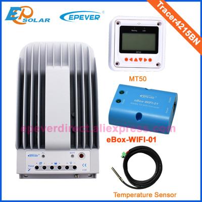 China Tracer 4215BN 40A MPPT EPsolar EPEVER 40amps Solar Controller 24V Regulator Battery Charger Wifi and Temp Sensor MT50 Solar Meter for sale