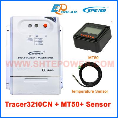 China Charger Controller EPEVER 30A MPPT Solar Charge Controller Tracer 3210CN 12V 24V Automotive + MT50 +Temperature Sensor for sale