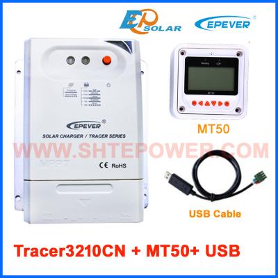 China Solar Charger Controller 12v 24v EPEVER 30A MPPT Solar Charger Regulator + MT50+ Mobile PC Communication APP for sale