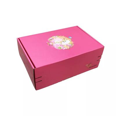 China Recyclable Custom Packaging Logo Low Price Red Printed Corrugated Mailer Box for sale