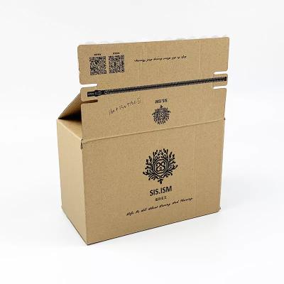 China Recyclable Custom Logo Printed Packaging Corrugated Paper Shipping Box for sale