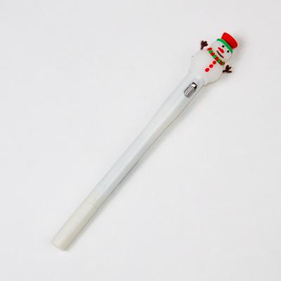 China Wholesale Normal Cute Christmas Souvenir Gift Pen Santa Claus Snowman Led Light Pencil Toy Pen for sale