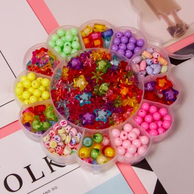 China Eco-Friendly Kids Learning Early Educational DIY Charm Beads Opens Toys Colorful Hand-eye Coordination String Toys for sale