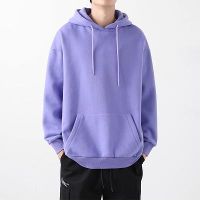 China 2021 Casual New Popularity Polyester Fiber Solid Color Custom Men's Hoodies for sale