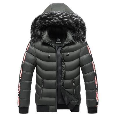 China Factory wholesale custom made men's parka cotton coat fur collar winter sports anorak down jacket for men for sale