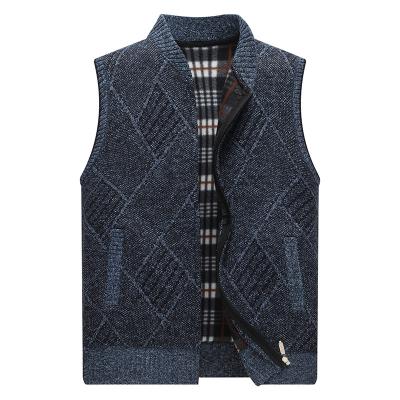 China Fashion Design Unique Multi Size Casual Wool Knitting Warmth Vest For Men for sale