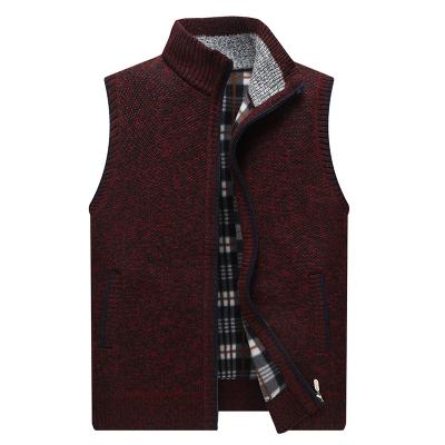 China Factory Custom Men's Knitting Wool Casual Casual Straight Warming Long Vest for sale