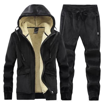 China Good quality plus size plus size polyester custom wool mens fleece tracksuit for sale