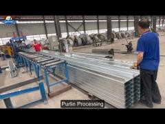 Steel Structure Building Purlin Processing