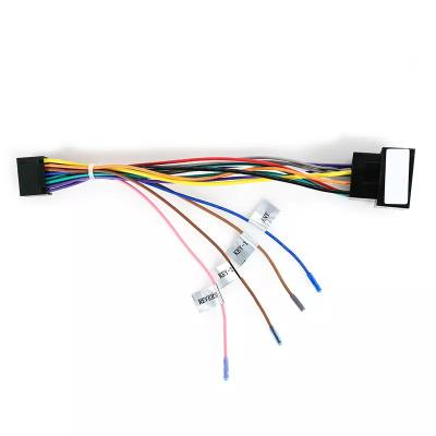 China Car Stereo Car Radio Head Unit 16pin Wire Harness Adapter For Android Universal Power Cable Connector for sale