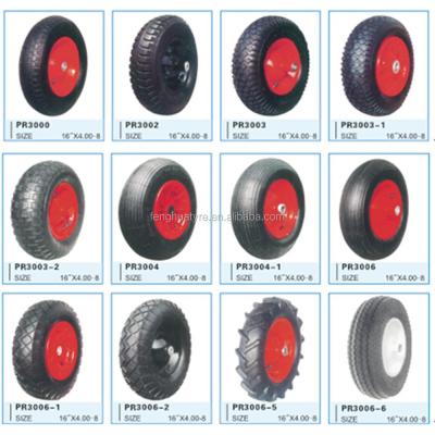 China 16inch wheelbarrow tire, 4.80/4.00-8 solid tire for wheelbarrow 4.80/4.00-8 for sale