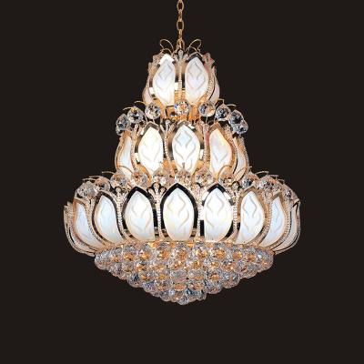 China Top K9 Crystal Ball Chandelier Chinese India Chandelier Fancy Glass Flower Crystal Lighting 72033 for sale