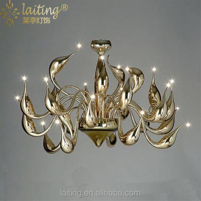 China Modern Villa Gold Swan Chandelier Lighting for sale