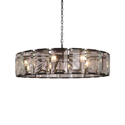 China Residential Modern Round Crystal Ceiling Chandelier Contemporary Pendant Lights 71209 for sale