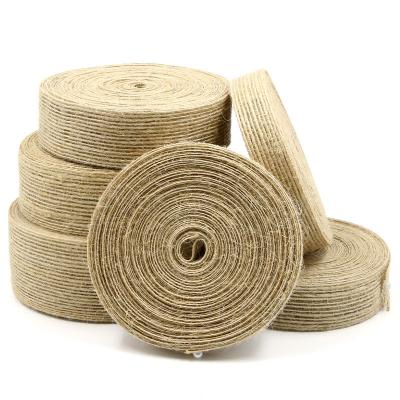 China Other Manufacturer Wholesale Jute Ribbon, Flower and Packaging Gift Binding Jute Ribbon for sale